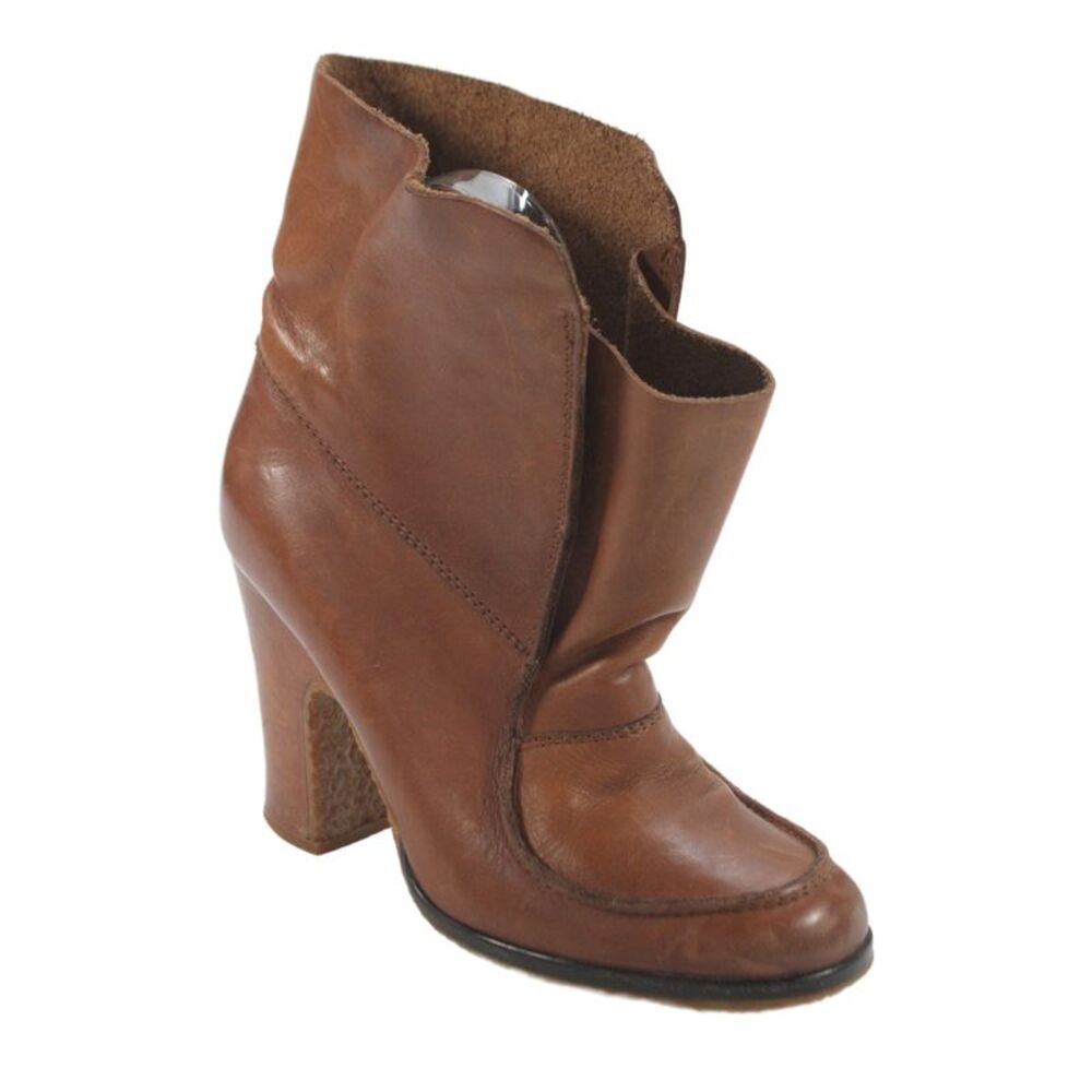 Maison Martin Margiela Womens Leather Ankle Booties Brown Size 37 7